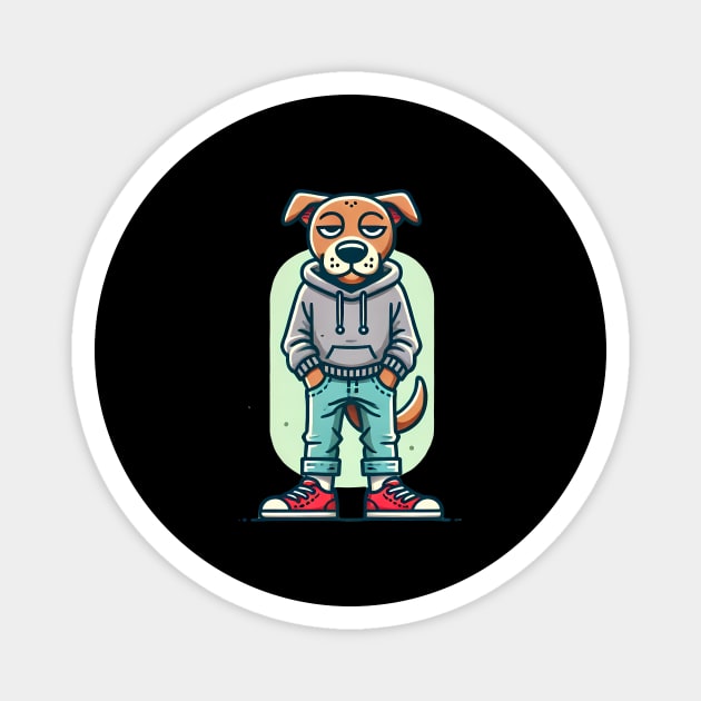 Funny Chilled Dog, Love Dogs Magnet by logiamerch